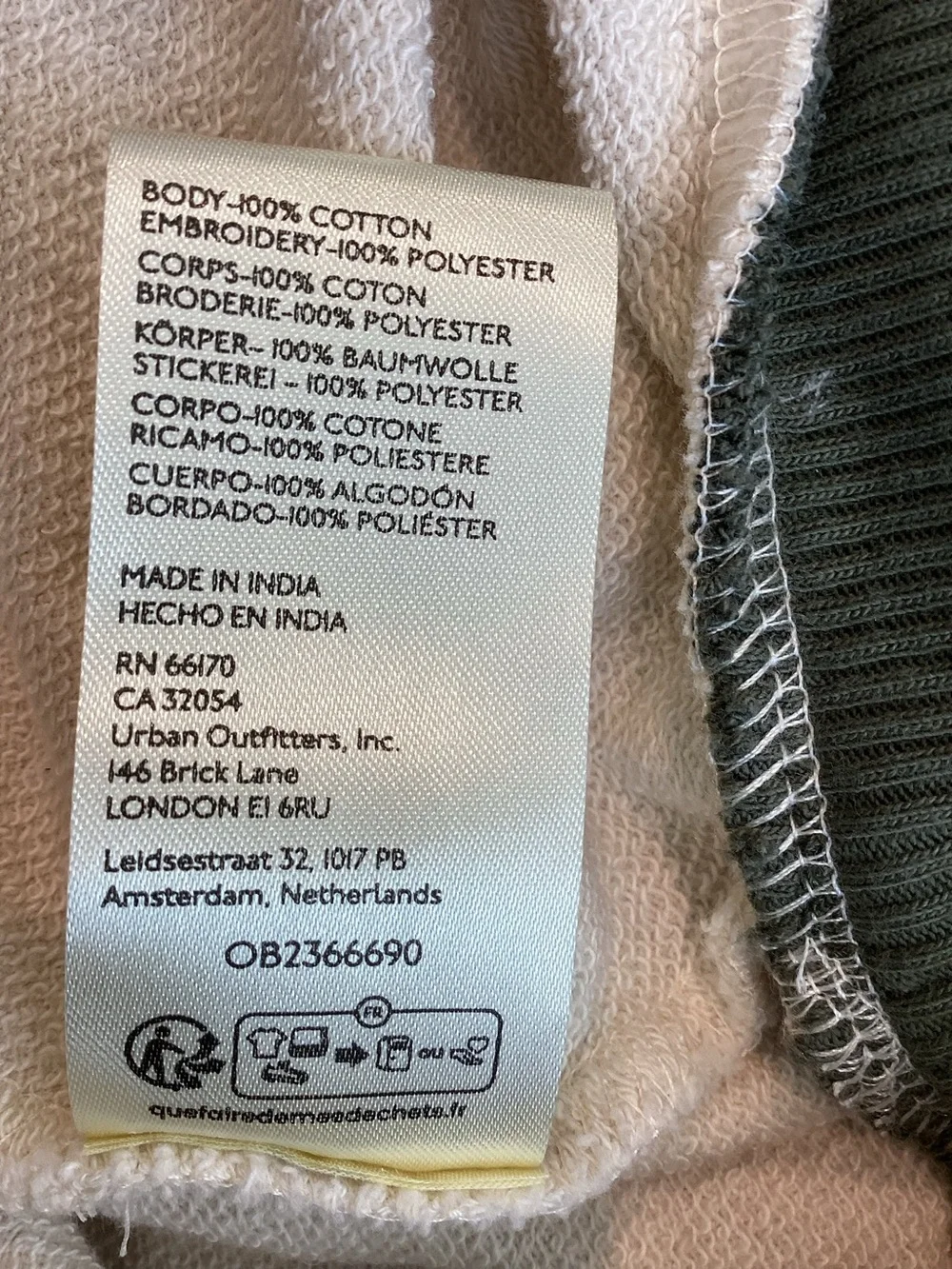 🦆Anthropologie Niki Bubble Embroidered Sweatshirt Pilcro New Duck Camouflage - Picture 15 of 15